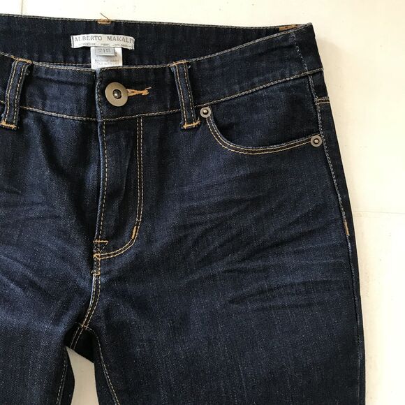 Alberto Makali Distressed Low Rise Boot Cut Denim Jeans - Picture 4 of 8